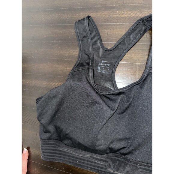 Nikie Pro Black Sports Bra size Large Black Padded - Picture 2 of 3
